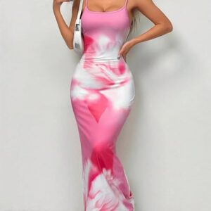 FASHION YARI Women's Sleevless Round Neck Bodycon Casual Maxi Dress