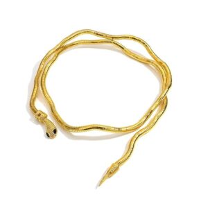 OOPS MODERN 2 In 1 (Necklace and Bracelet) 1pc Alloy Necklace Neck Chain Snake Shape Gothic Necklace Bracelet Dual-purpose Accessories For Women