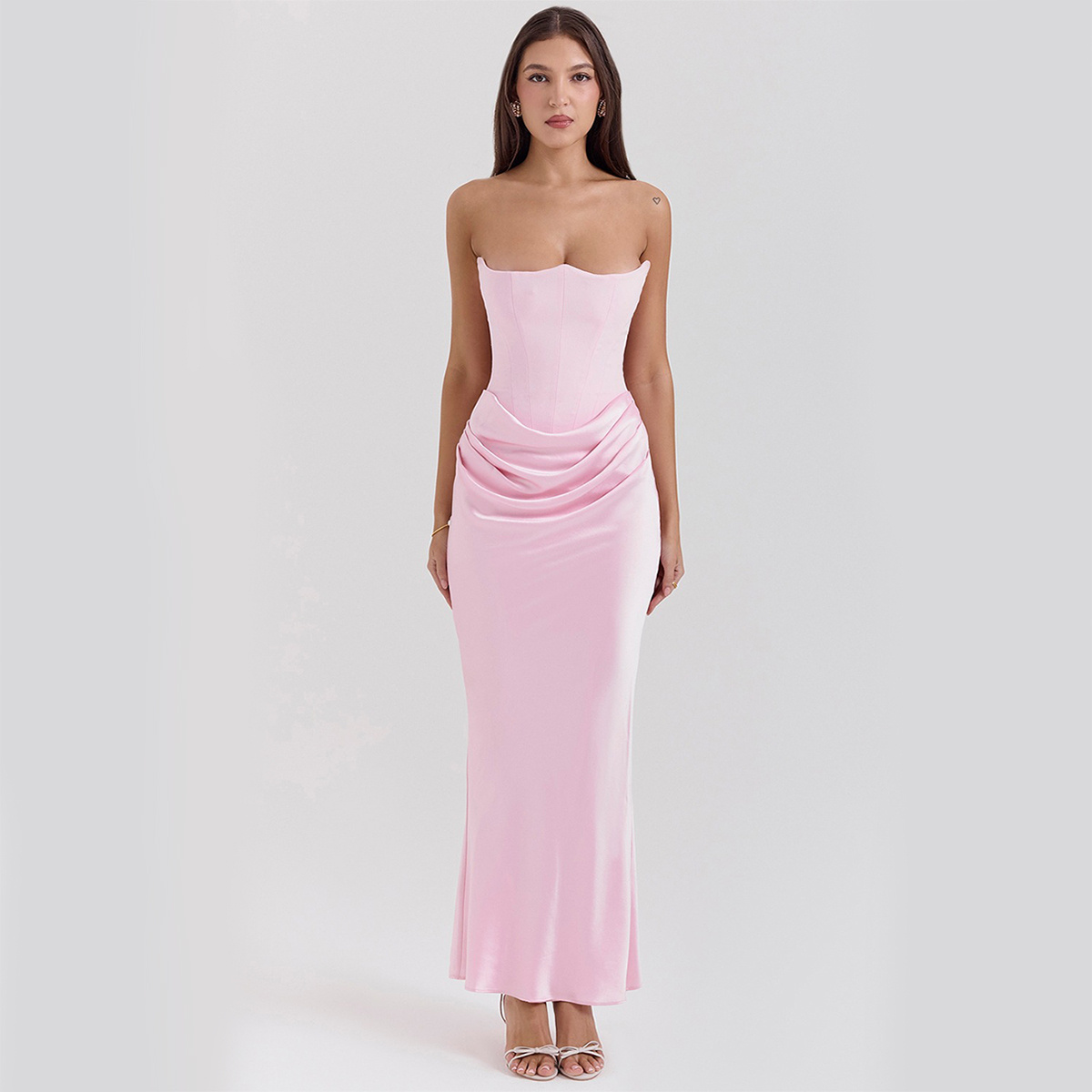 Slim Tube Top Long Dress - Image 6