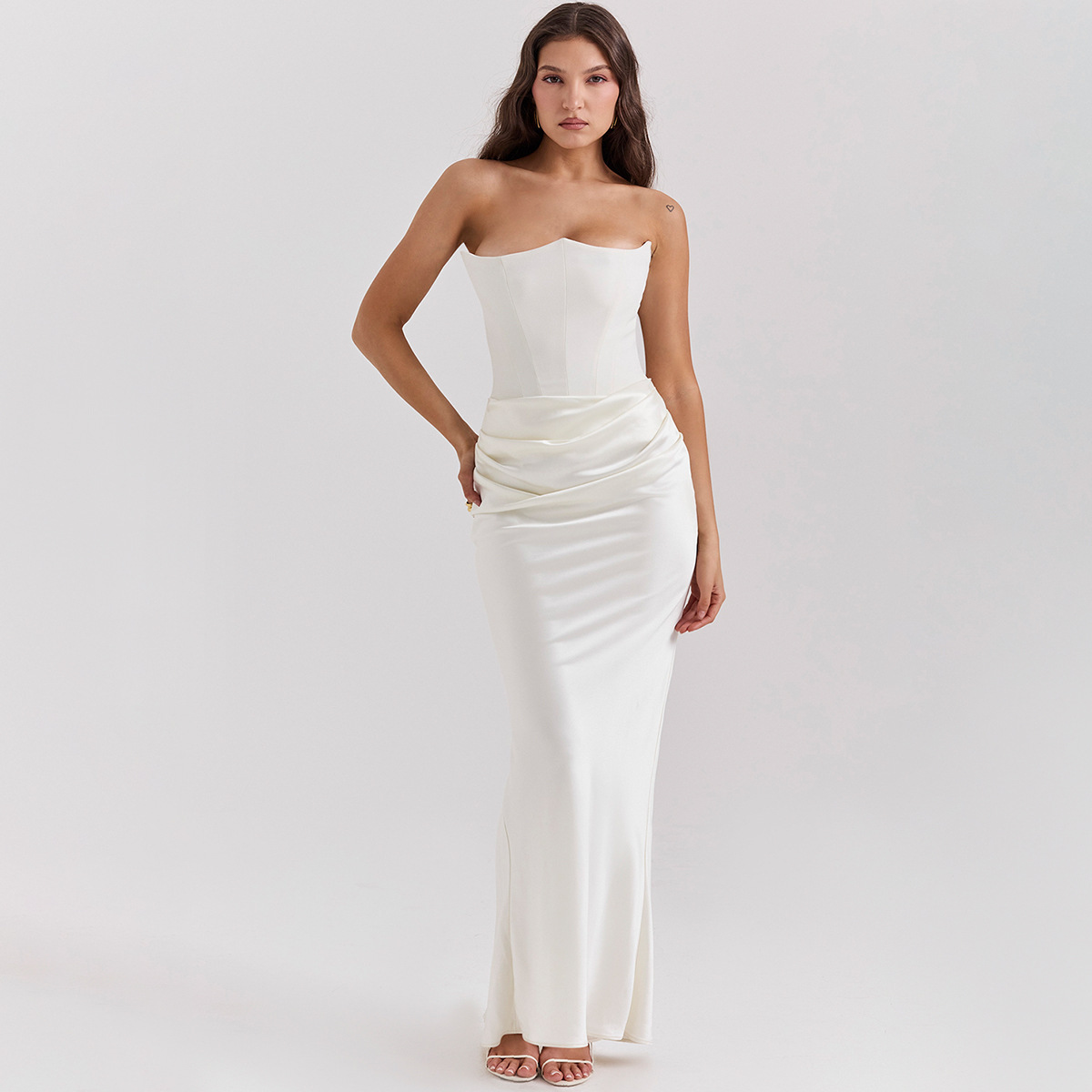 Slim Tube Top Long Dress - Image 7