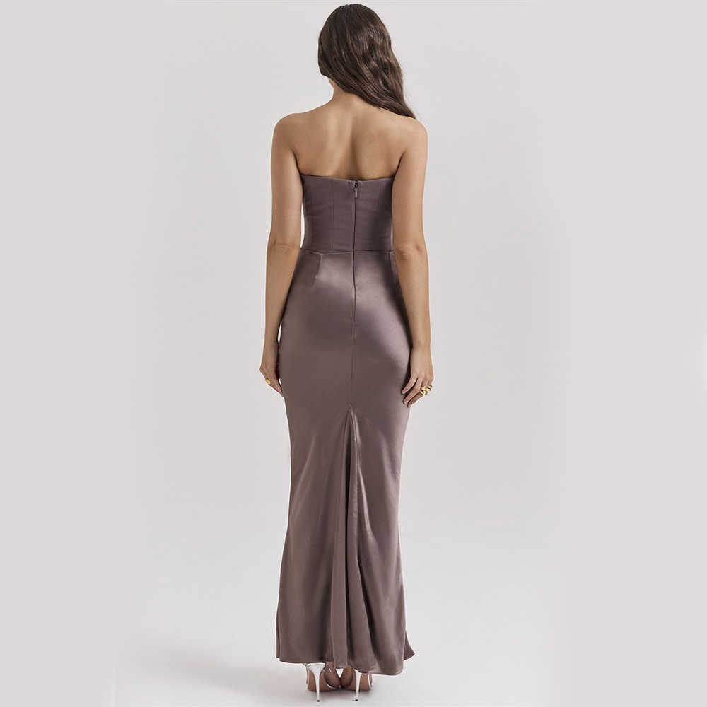 Slim Tube Top Long Dress - Image 5